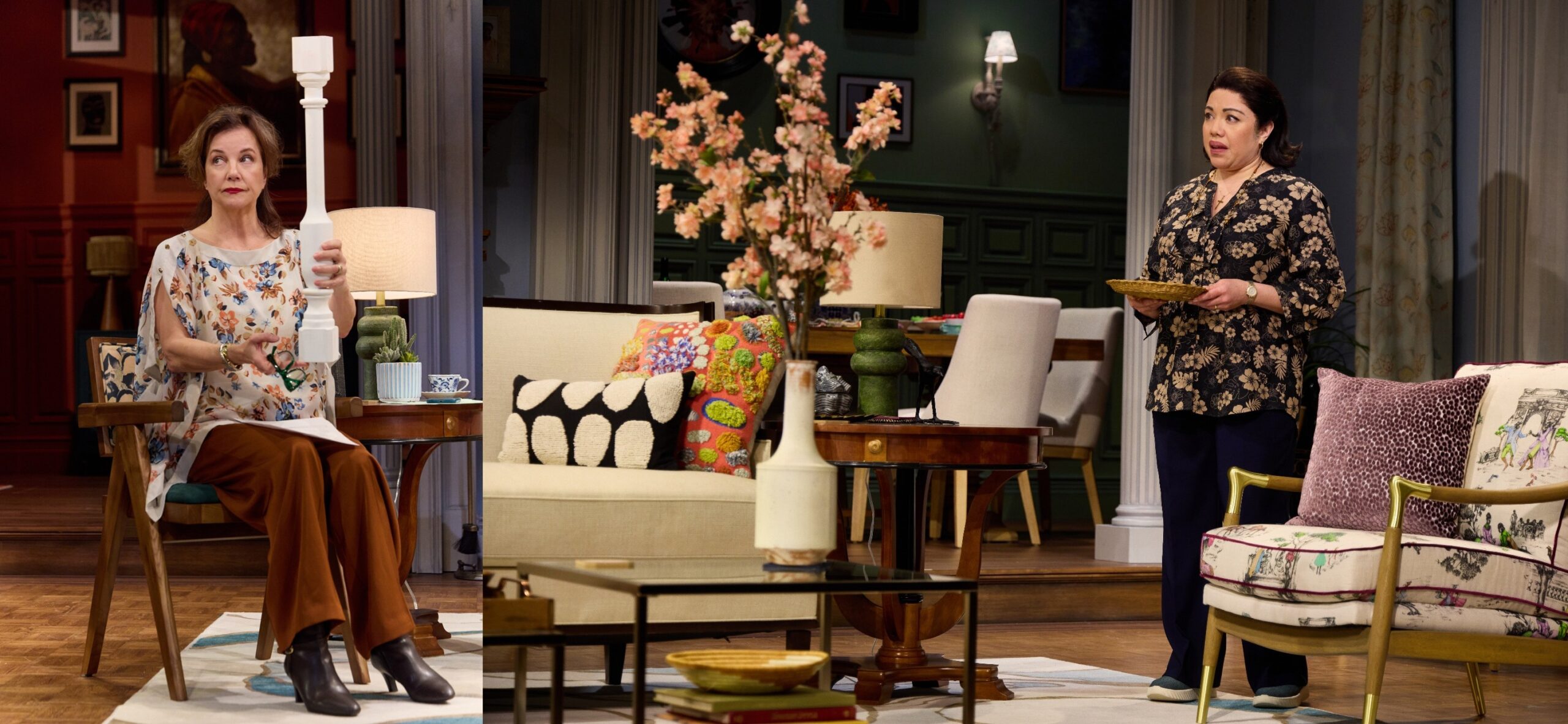 'THE BALUSTERS': (collage) left to right Margaret Colin & Maria-Christina Oliveras. Photos: Jeremy Daniel.