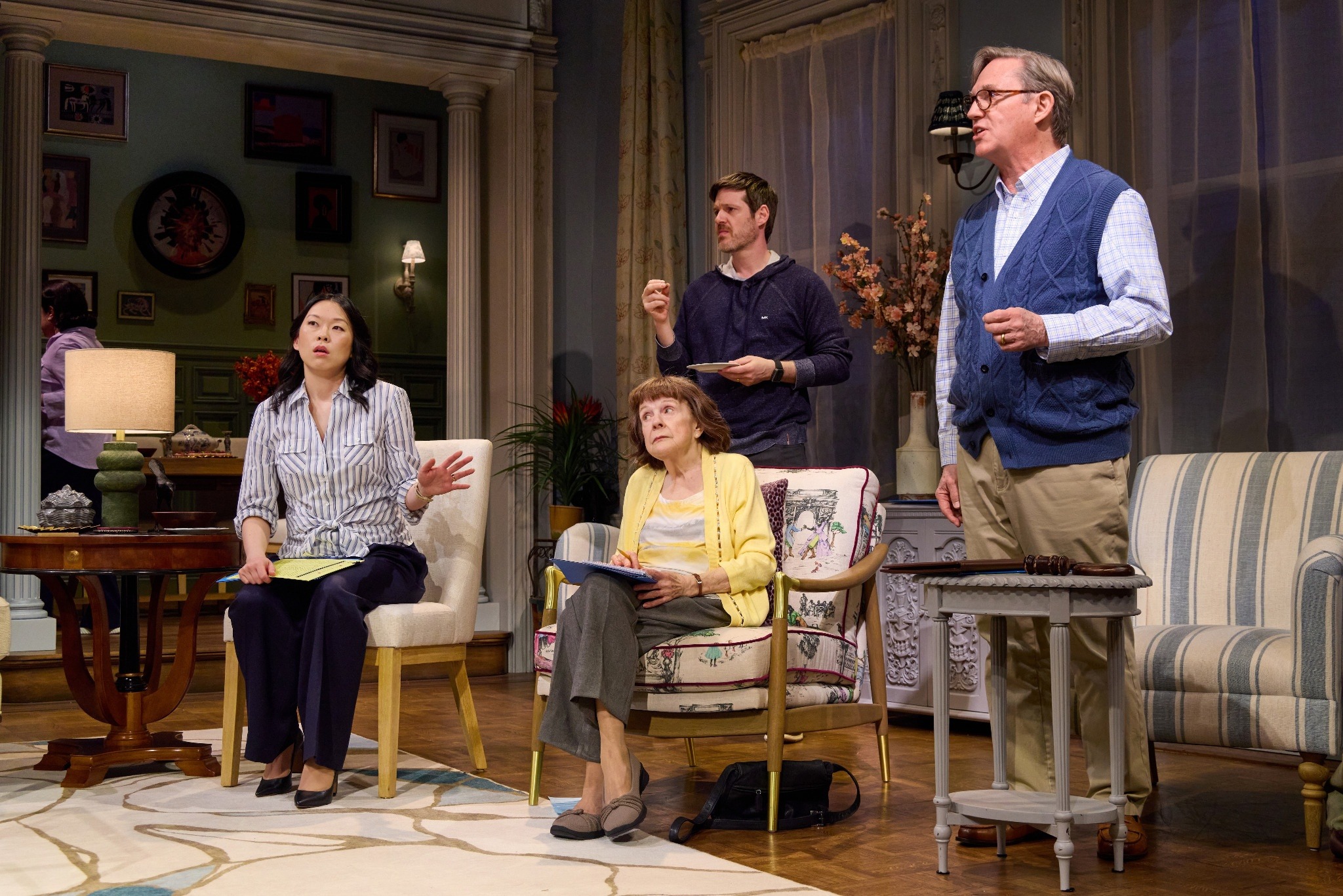 'THE BALUSTERS': (left to right) Jeena Yi, Marylouise Burke, Michael Esper & Richard Thomas. Photo: Jeremy Daniel.