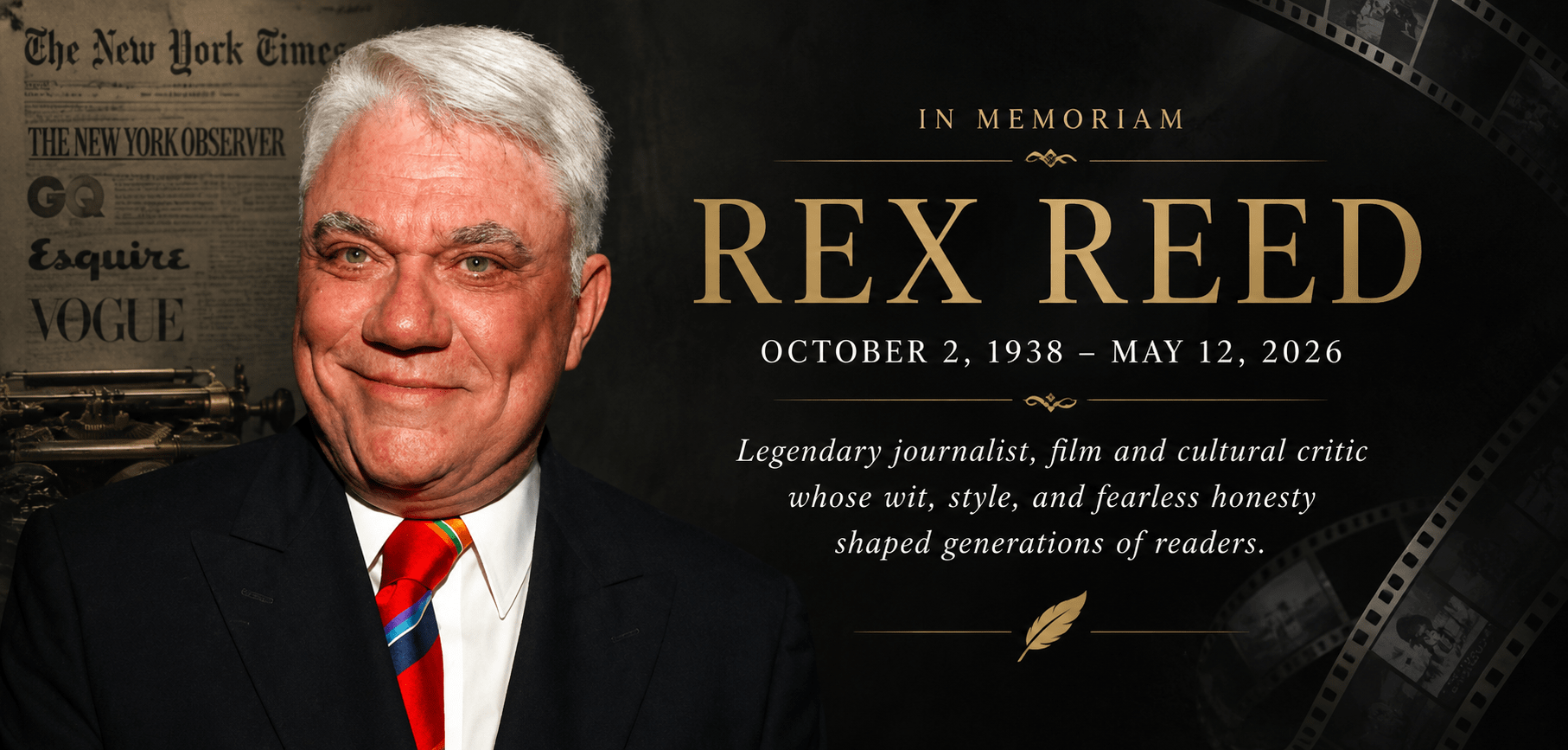 Rex Reed Dataliunge Legendary NY critic Rex Reed dies at 87 - StageZine